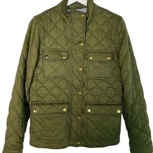 J Crew Olive Green Quilted Jacket